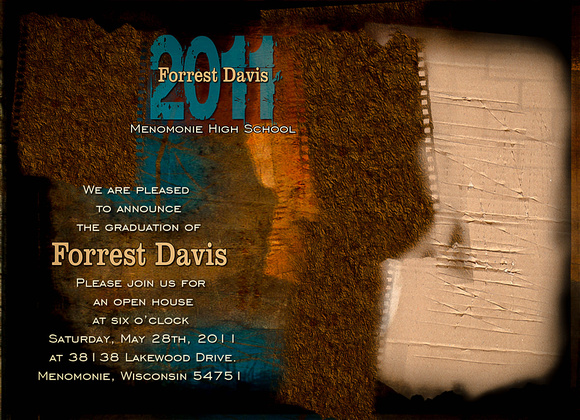 Forrest D 5x7 Flat Card