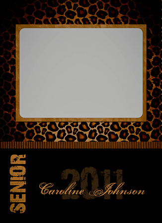 SC007 Leopard 5x7 Press Printed Card Front